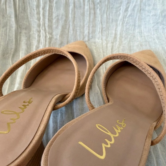 NEW Lulus - Women's Camel Suede Block Heel Mules - Picture 10 of 15